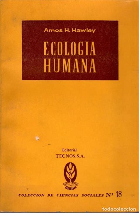 Ecología Humana Amos H Hawley 1ª Edición Comprar Libros De