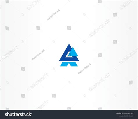 Creative Blue Triangle Icon Logo Design Stock Vector Royalty Free