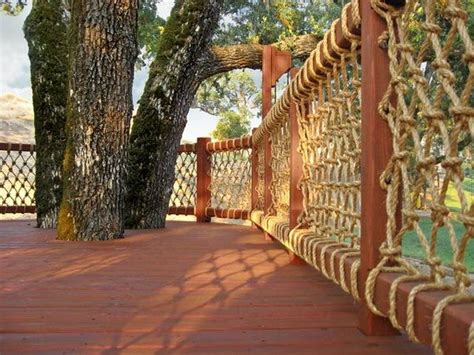 Rope Net Deck Railing Very Creative Way To Use Rope As Deck Baluster