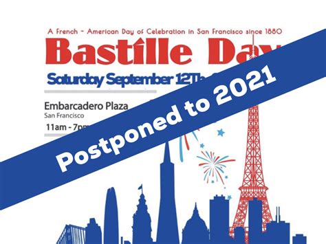 Date et durée des french days 2021. Bastille Day 2020 - Cancelled but already programmed for ...