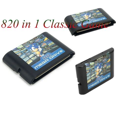 Portable 820 In 1 Edmd Remix Game Cartridge16 Bit Sega Megadrive