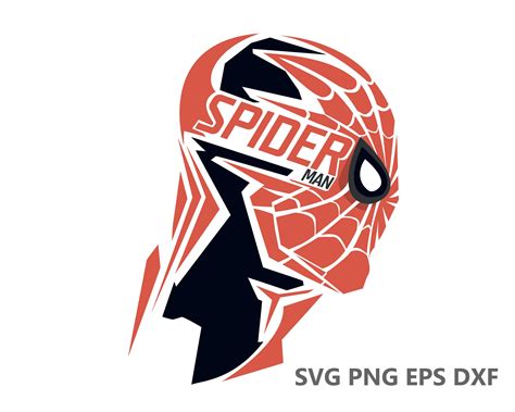 Spiderman Mask Head SVG Cutting Files eps dxf png Cricut | Etsy