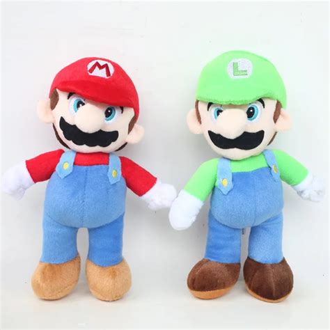 2pcslot Big Size 40cm Super Mario Stand Luigi And Mario Plush Toys Doll