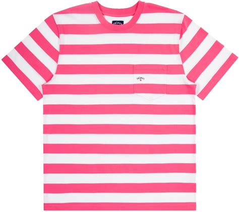 Noah Pink And White Stripe Pocket T Shirt Inc Style