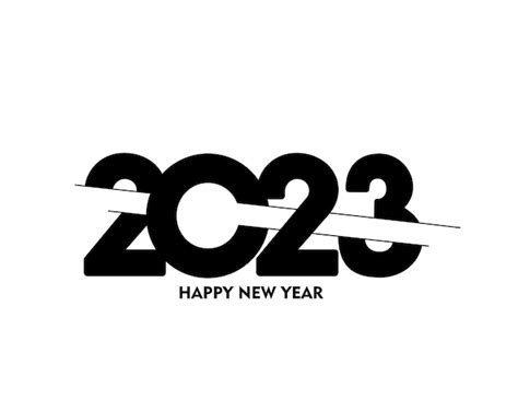 Free Vector Happy New Year 2023 Text Typography Design Patter Vector