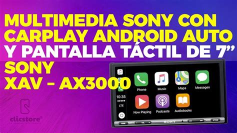 Sony Xav Ax3000 Multimedia Sony Con Carplay Android Auto Y Pantalla