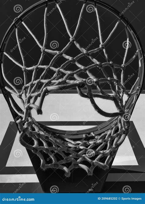 Basketball Hoop With Net Stock Photo Image Of Court 209685202