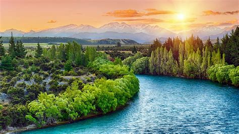 Hd Wallpaper Nature Wilderness New Zealand Sky River Water
