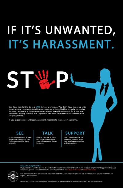 Stop Harassment At Work Safety Poster Ebay