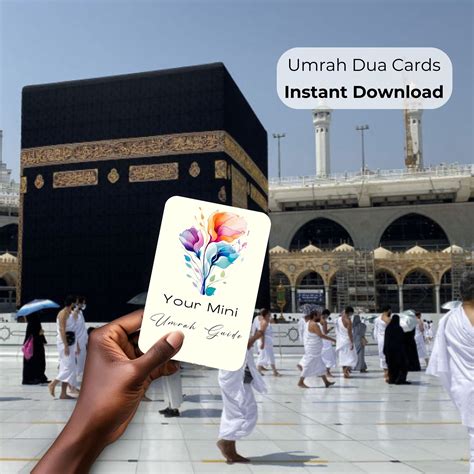 Umrah Duas Floral Printable Cards Arabic English Islamic T Muslim Prayer Guide Umrah