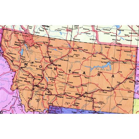Road Map Of Montana With Cities