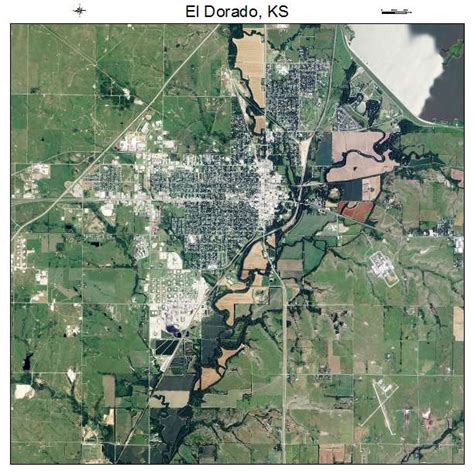 Aerial Photography Map Of El Dorado Ks Kansas