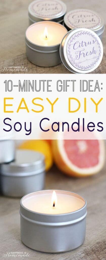 10 Minute T Idea Easy Diy Soy Candles Printable Labels Homemade