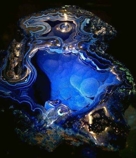 Spectacular Blue Geode Layer Of Tiny Sparkling Azurite Crystals