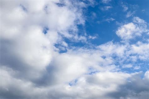 Beautiful Fluffy White Clouds On A Deep Blue Sky Stock Photo Image Of