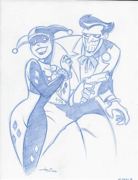 Joker And Harley Quinn Btas Style Drawing In Lee Ps The Joker Comic