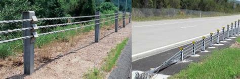 Galvanized Wire Cable Guardrail Barriers With High Tension Strength