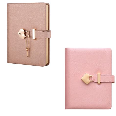 heart shaped combination lock diary with key personal organizers secret notebook t for girls