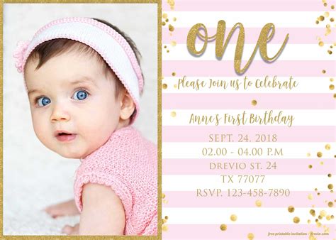 25 Best Ideas Free 1st Birthday Invitations - Home, Family, Style and