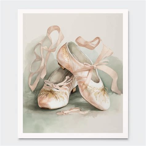 Premium Photo Watercolor Ballet Shoes Illustration