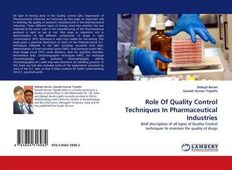 Role Of Quality Control Techniques In Pharmaceutical Industries 978 3