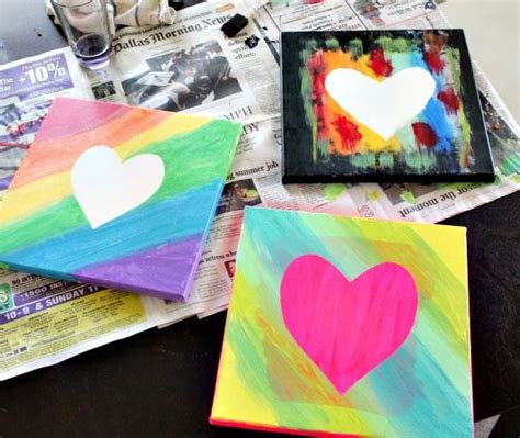 Dads Day Diy Easy Canvas Art Hi Sugarplum In 2020 Kids Painting