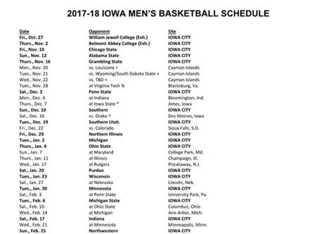 Iowa Hawkeyes Basketball: Regular Season Schedule Finalized - Black Heart Gold Pants