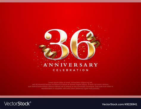 36th Anniversary Celebration Premium Elegant Vector Image