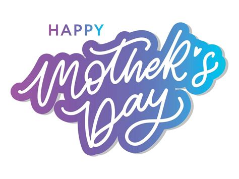 Happy Mothers Day Lettering Handmade Calligraphy Vector Illustration