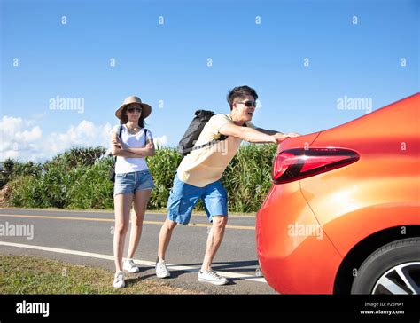 Pushing Car Hi Res Stock Photography And Images Alamy