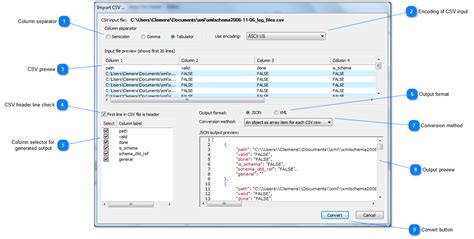 Convert html document file to pdf document: Convert CSV data to XML or JSON