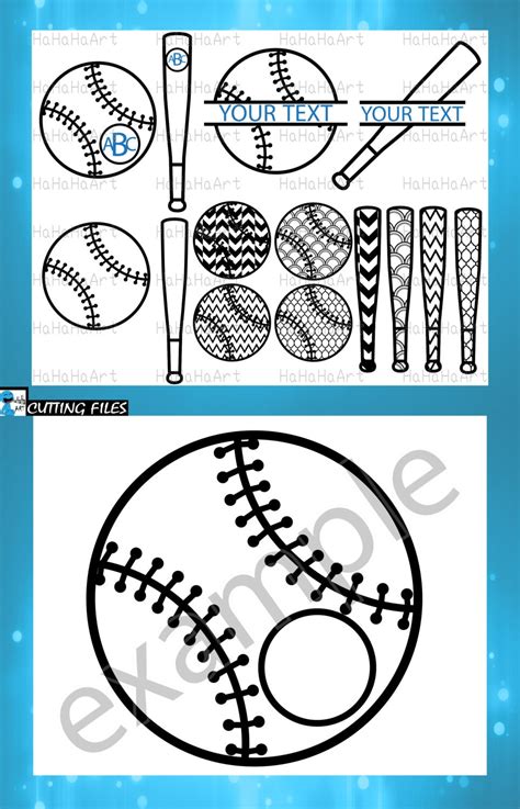 Baseball And Pattern Black Cutting Files Svg Png  Eps Dxf Etsy