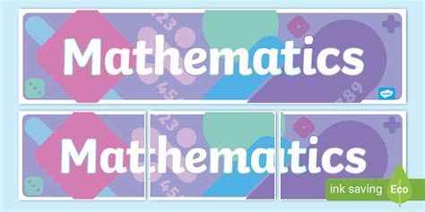 Mathematics Display Banner Hecho Por Educadores Twinkl