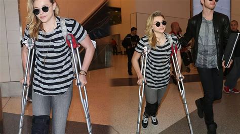 What Happened To Chloe Moretz Actress Spotted With Leg Brace And