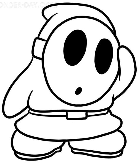 Toad And Shy Guy Mario Coloring Page Free Printable Coloring Pages My