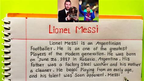 Lionel Messi Biography In English Profile Autobiography Story Of