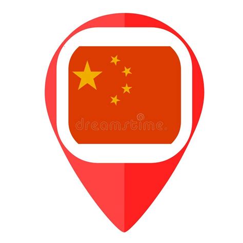 China Flag Pin Marker Locator Country Stock Image Illustration Of