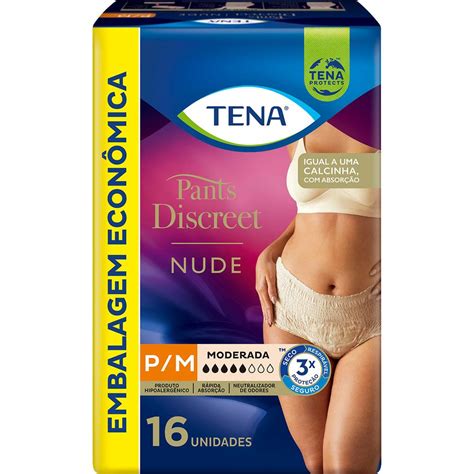 Fralda Calcinha Descart Vel Roupa Intima Tena Pants Discreet Nude P M Unidades Shopee Brasil