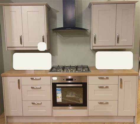 B And Q It Stonefield Stone Kitchen Units With Appliances In Birkenhead