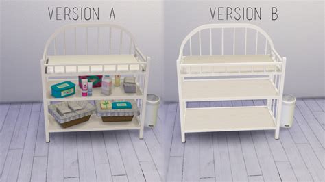Sims 4 Ccs The Best Ts2 Sanitation Station Baby Changing Table By