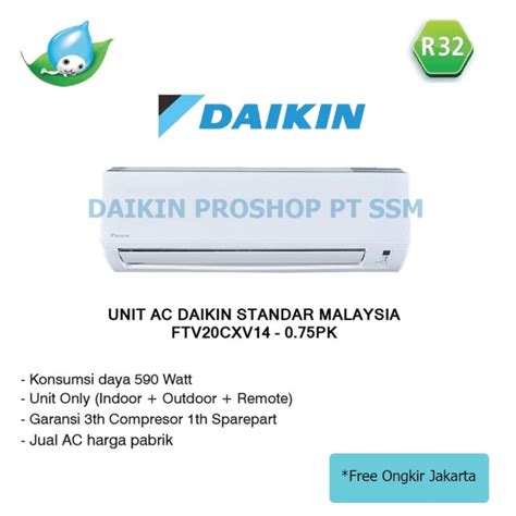Jual AC Daikin Standard Malaysia 3 4 PK Type FTV20CXV14 Jakarta