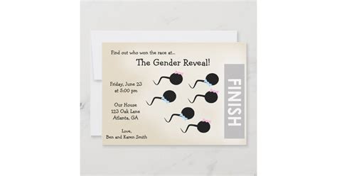 funny gender reveal party invitation announcement zazzle