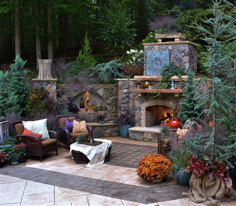 Outdoor Fireplace Rustic Patio Dc Metro By Mary
