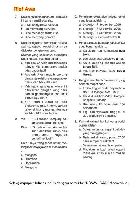 Soal Ukk Bahasa Indonesia Kelas X Semester 2 Tentang Puisi – Beinyu.com