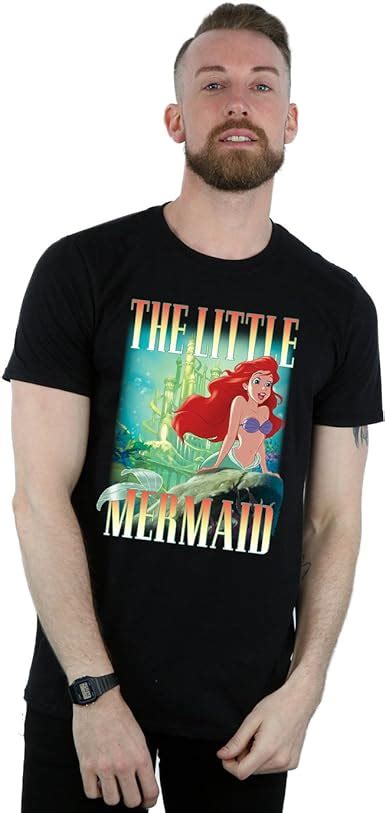 Disney Mens The Little Mermaid Ariel Montage T Shirt Uk Fashion