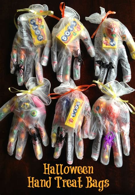 Halloween Trick Or Treat Hand Shaped Treat Bags