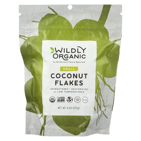 Wildly Organic Unsweetened Coconut Flakes Case Of 6 8 Oz
