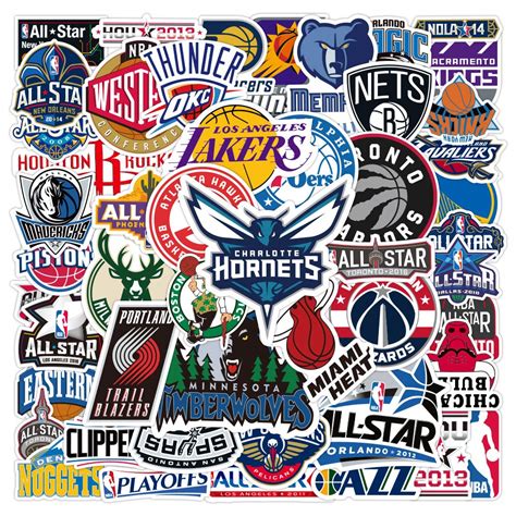 Buy Basketball Team Logo For Nba Stickers50pcs Sports Stickers For Laptop Phone Water Bottles