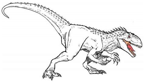 High Detailed Indominus Rex Coloring Sheet Jurassic World Indominus