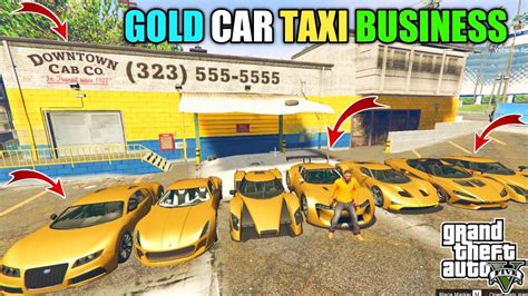 Gta 5 My Billion Dollar Gold Car Taxi Business Bb Gaming Youtube